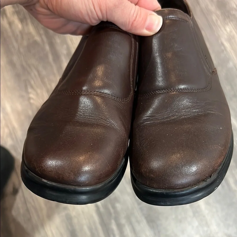 Brown Slip-On Leather Shoes for Casual Wear